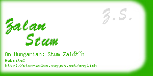 zalan stum business card